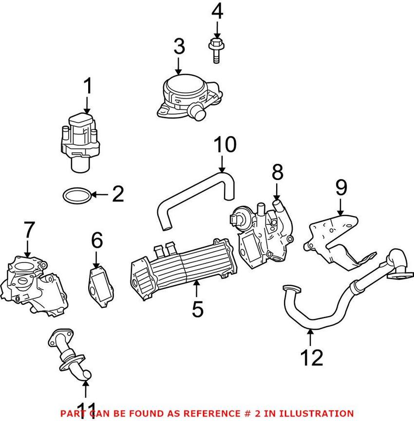 Sprinter EGR Valve Gasket Genuine Dodge 68001387AA